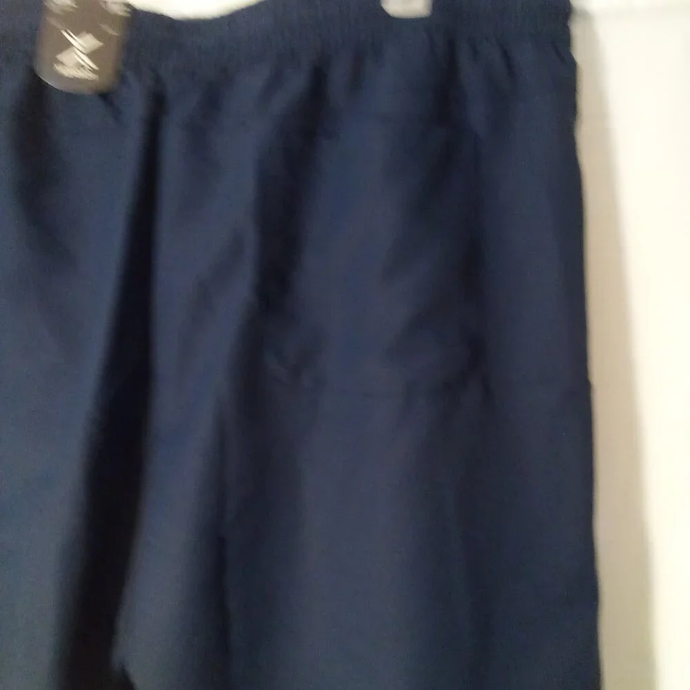 Xersion Shorts Men 3XL Stretch Waist Above Knee Pockets Blue
